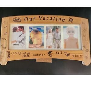Our Vacation Photo Collage Picture Frame 12x6 a picture frame for your  memories